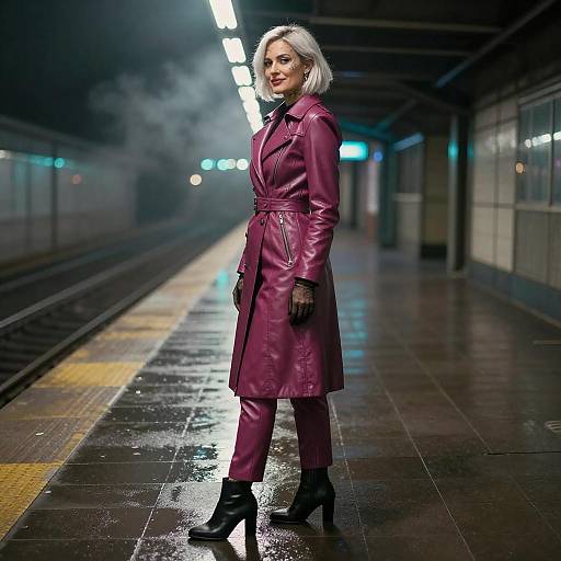 Neon Metro Sorceress Editorial Night Portrait