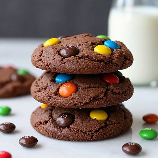 Stacked Chocolate Candy Cookies