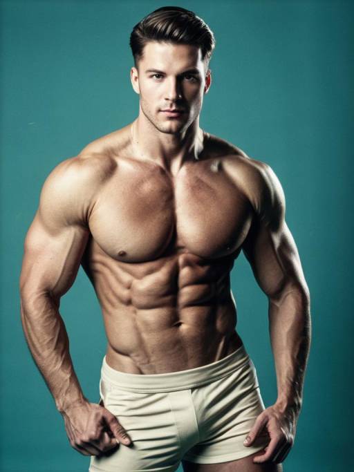 Photorealistic Portrait of Buff Male