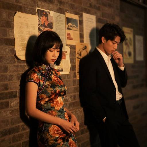 Contemplative Encounter in Dim Alley