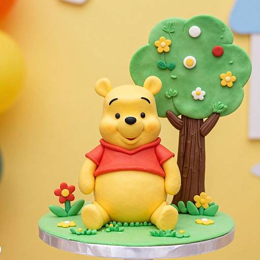 Winnie the Pooh Themed Birthday Cake