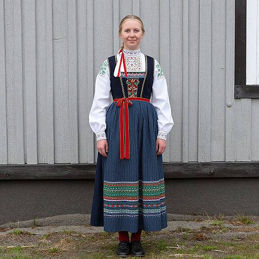 Woman in Swedish Folk Dress