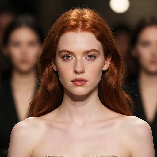 Close-Up Portrait of a Red-Haired Woman