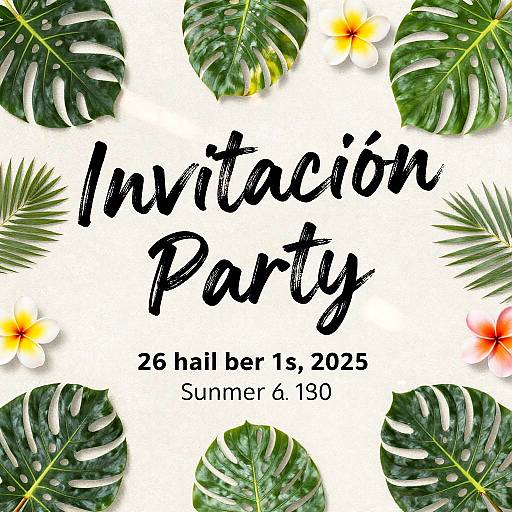 Tropical Summer Party Invitation Design
