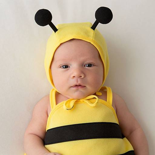 Close-Up of Child in Bee Costume