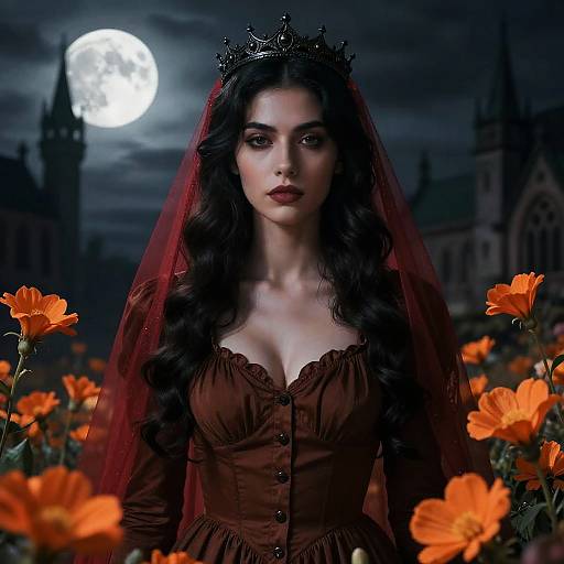 Mystical Woman with Gothic Crown