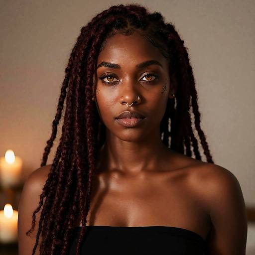 Candlelit Portrait of Mahogany Dreadlocks
