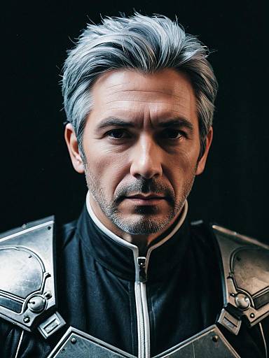 Man in Anya Cosplay Armor Portrait