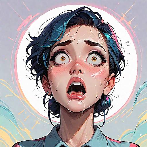 Enel Shocked Face Extreme Close-Up