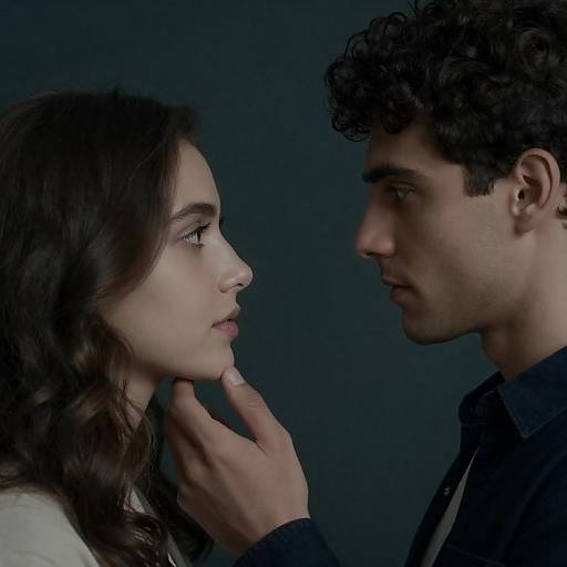 Intimate Profile of a Couple in Emotion