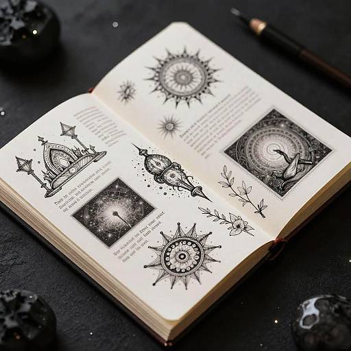 Intricate AI Prompt Book Close-Up