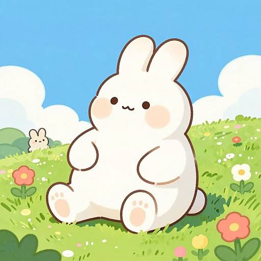 Chubby Bunny on Grassy Hill