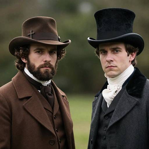 Two men in 19th century period clothing