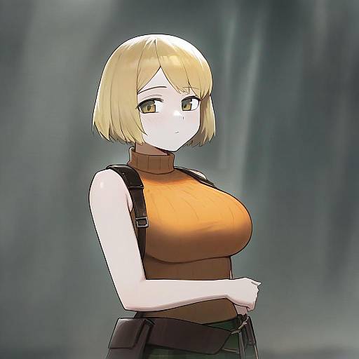 Illustration of Ashley graham, resident evil in the style of Vertigris