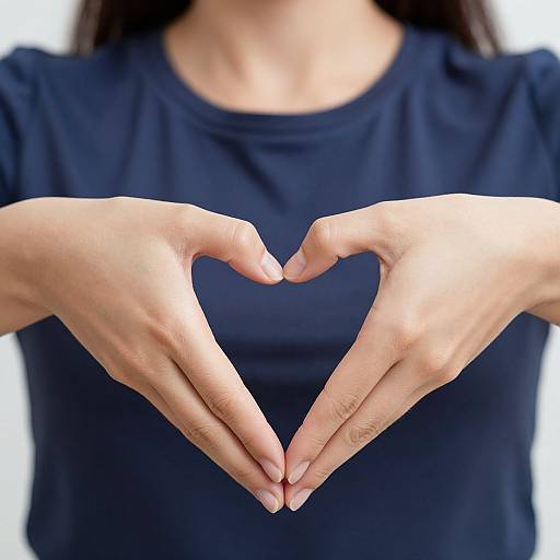 Woman Making Heart Shape Gesture