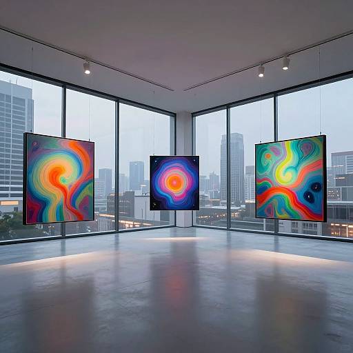 Futuristic Virtual AI Art Gallery