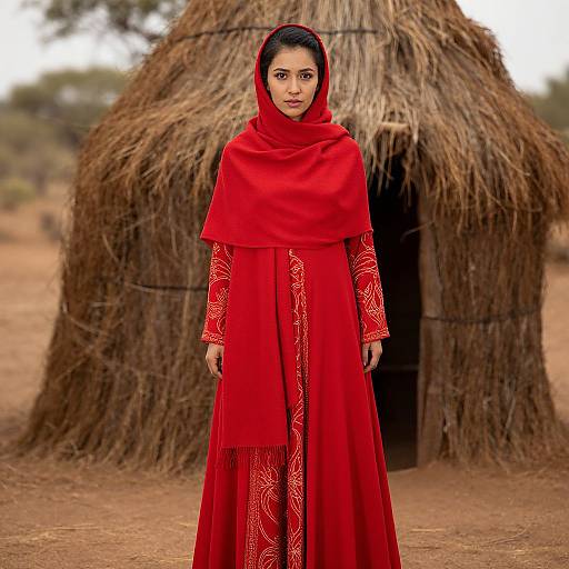 Zulu Married Woman in Traditional Attire