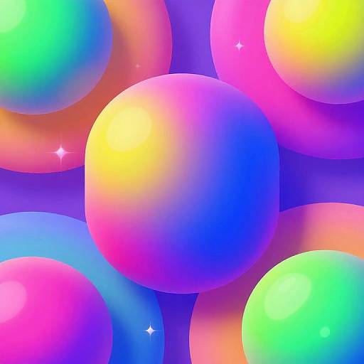 Vibrant Smoothchunk Abstract 3D Art