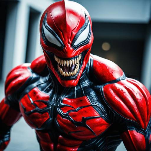 Menacing Red Alien Symbiote Cosplay Costume
