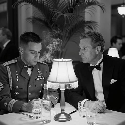 Intense Portrait of Two Formal Men