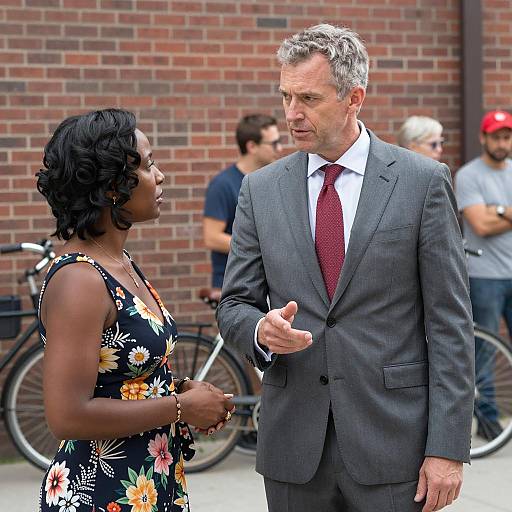 Diverse Duo in Urban Setting