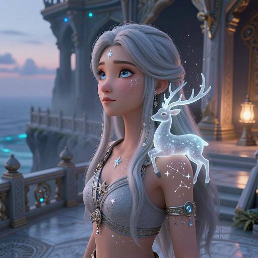 Mystical Moon Priestess at Dusk