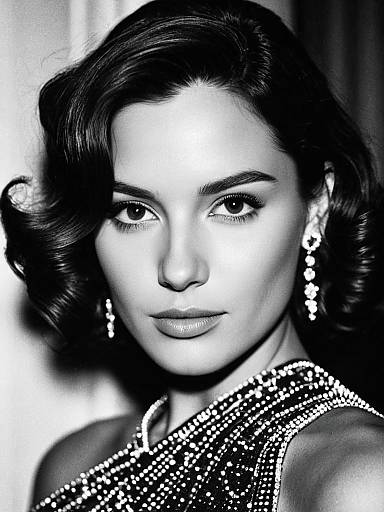 Glamorous Close-Up of Woman in Gown