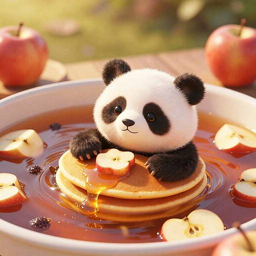 Gingerbread Panda in Cider Pond