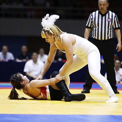 Dramatic Wrestling Match Photography