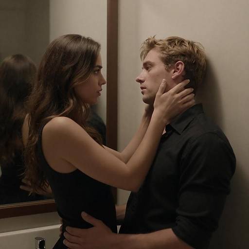 Intimate Moment in Dim Lighting