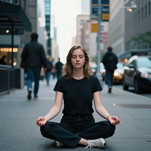 Meditative Street Scene in NYC