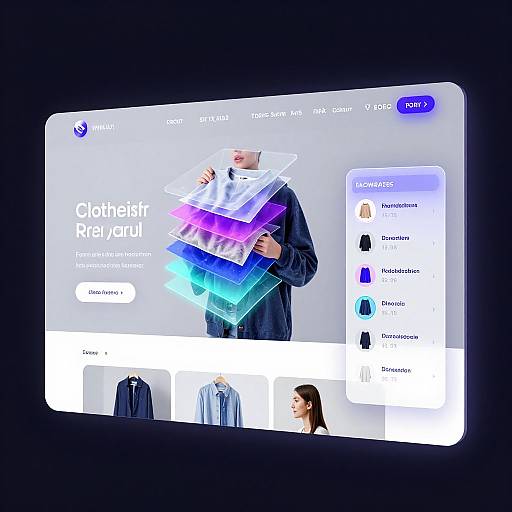 Futuristic Clothes Remover UI Design