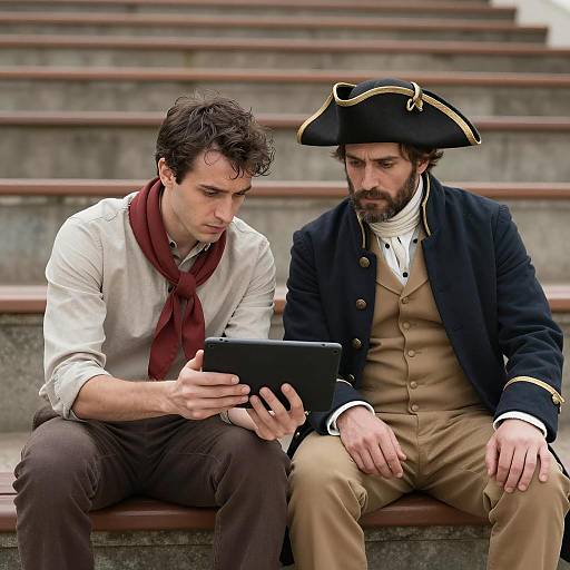 Two Men Engaged in Serious Discussion