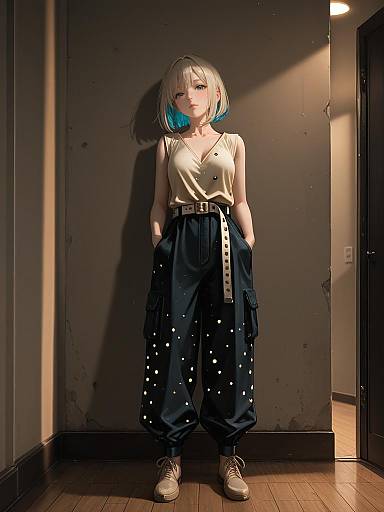 Cinematic Fashion Portrait of Petite Woman