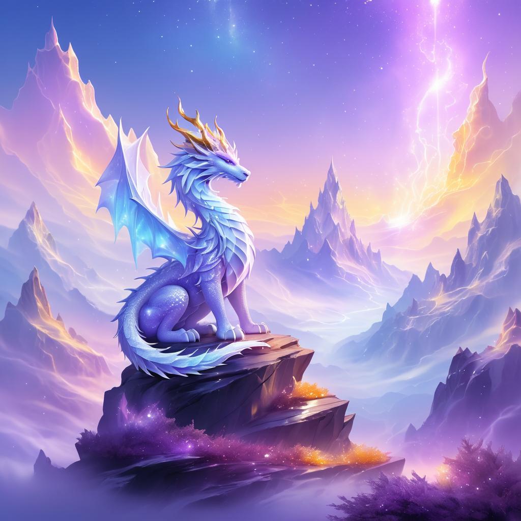 Ethereal Crystal Dragon Meditation Scene