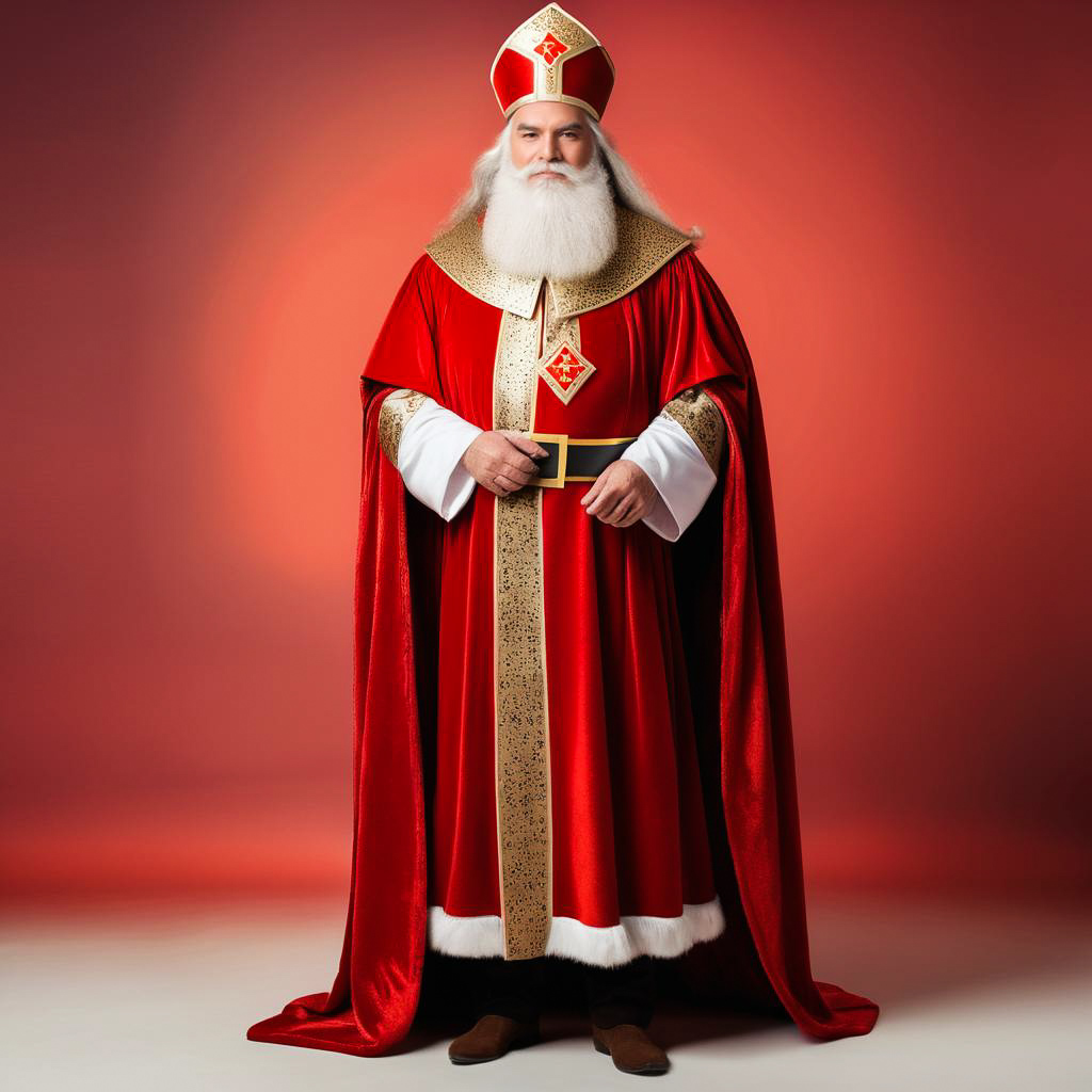 Elderly Gentleman in Sinterklaas Attire