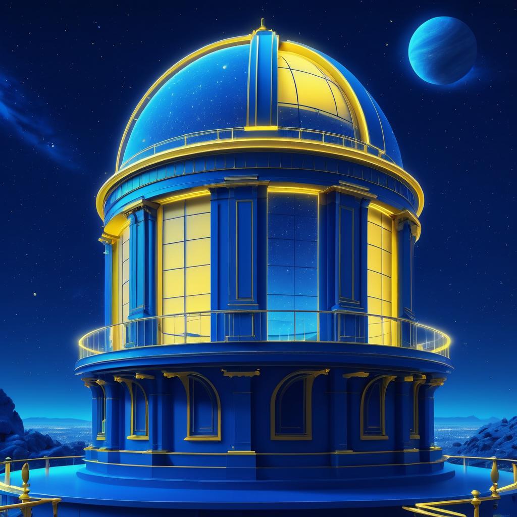 Dreamy Celestial Observatory Illustration