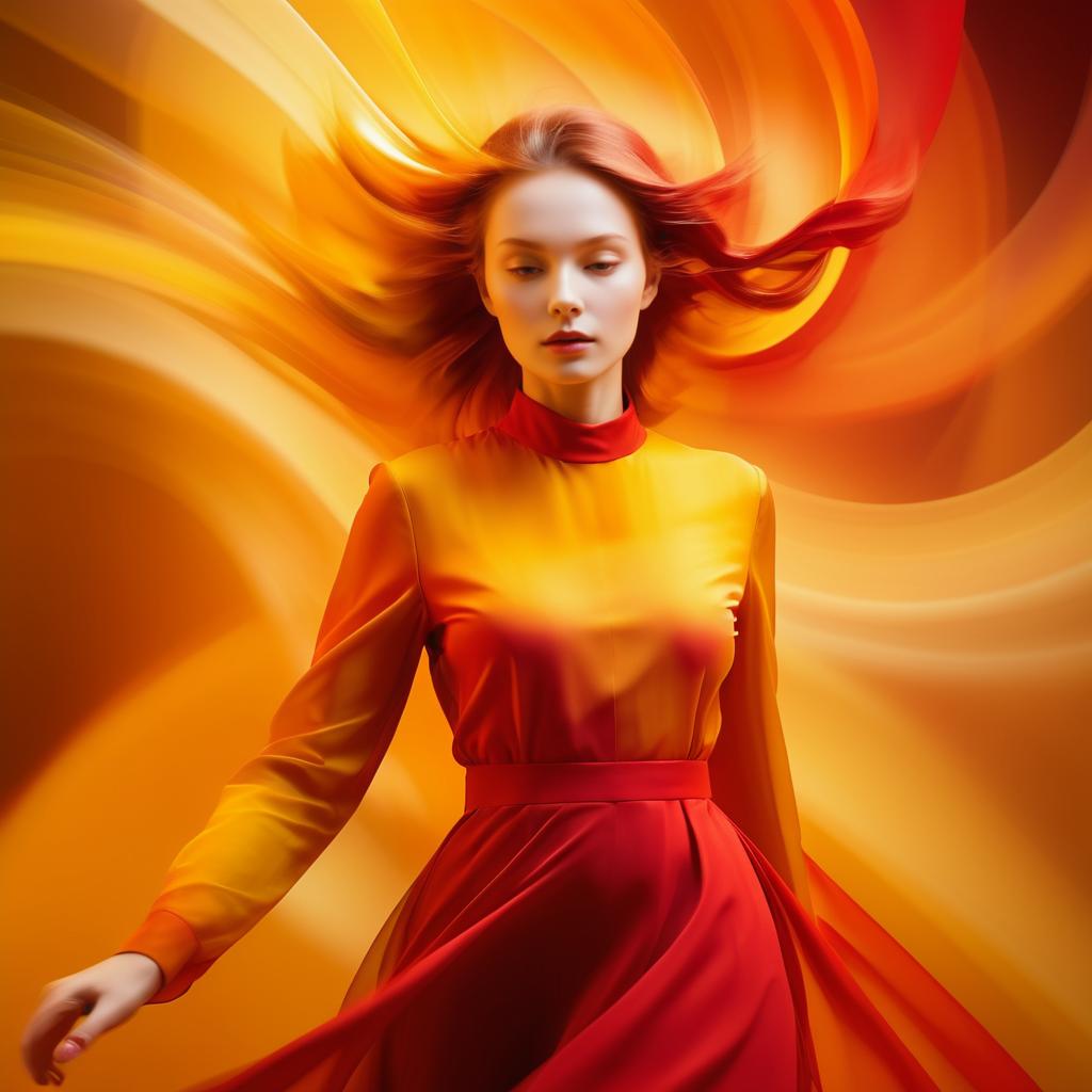 Surreal Abstract Portrait with Motion Blur