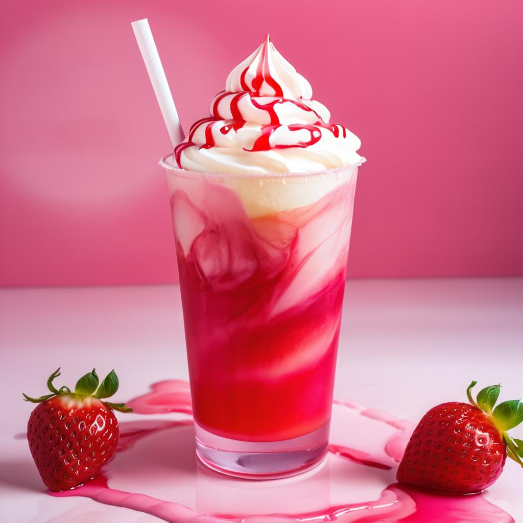 Vibrant Strawberry Drip Brew Delight