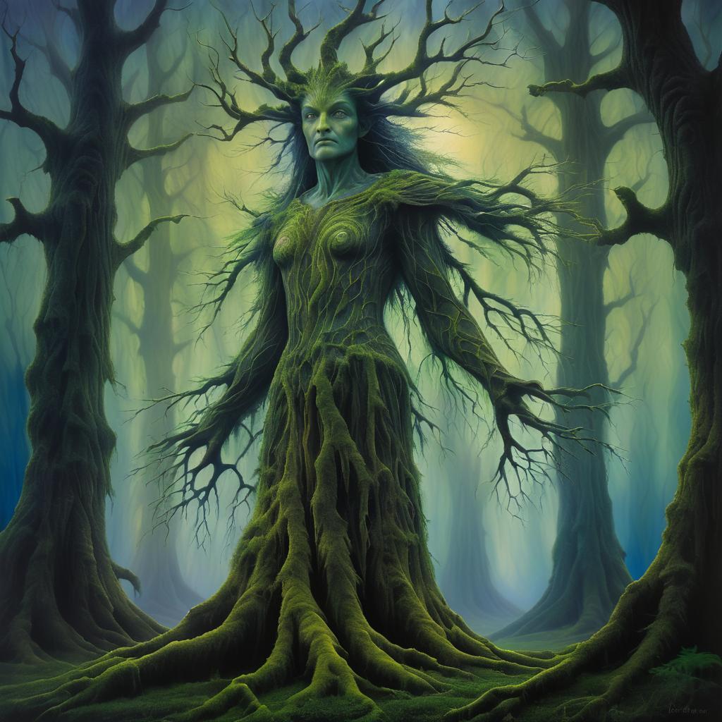 Twilight Grove with Ancient Tree Spirit