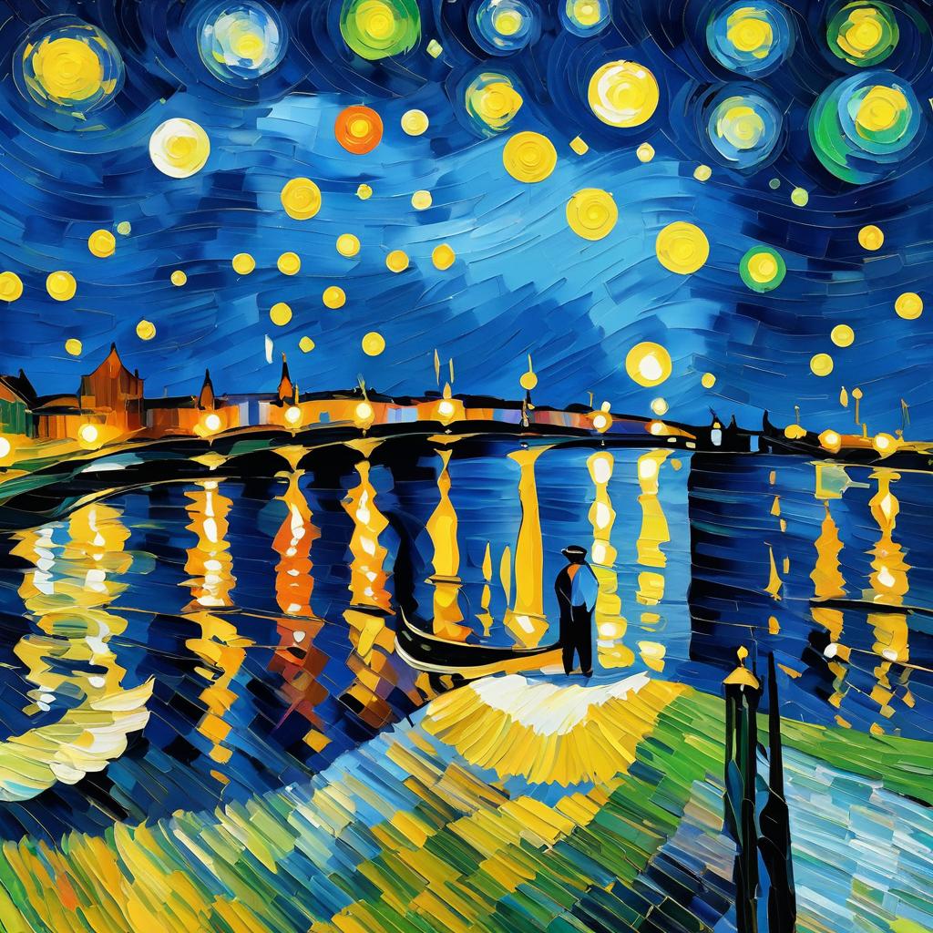 Vibrant Reimagining of Starry Night