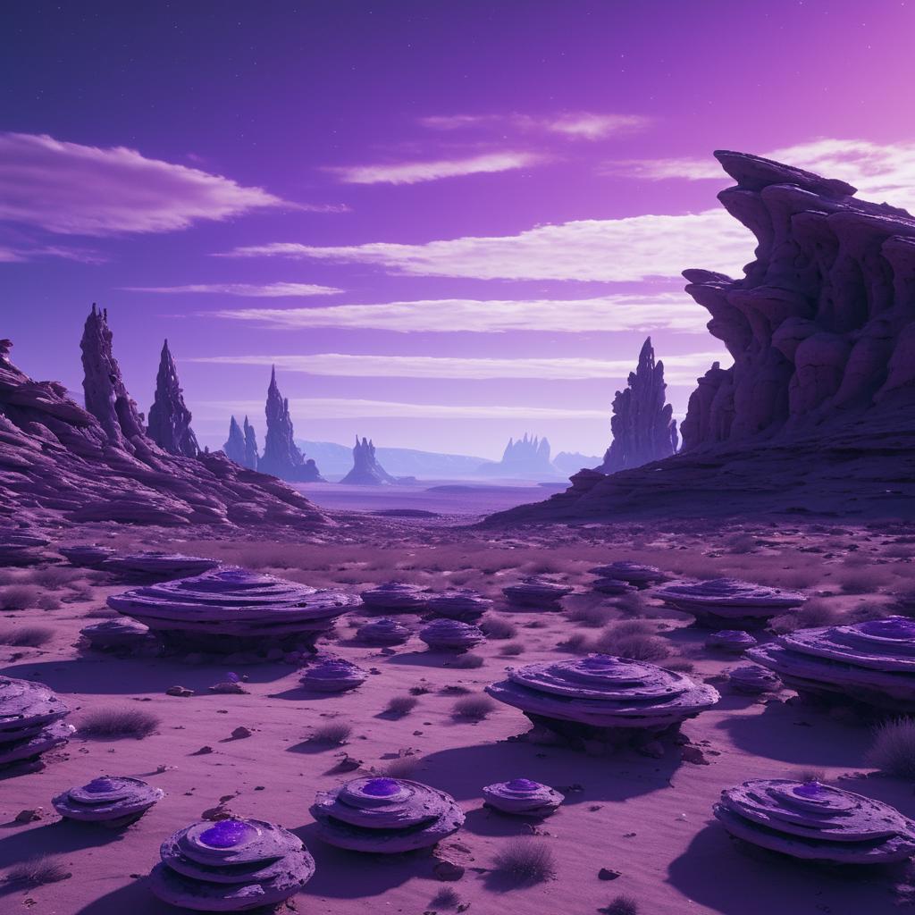 Surreal Alien Landscape in Cinematic Detail