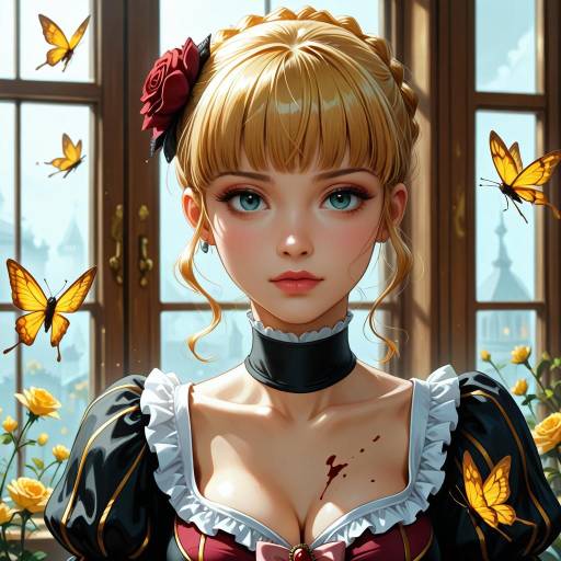 Beatrice in a Dreamy Floral Setting