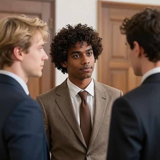 Three Men in Business Conversation