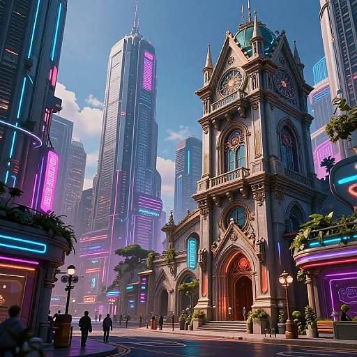 Futuristic Cyberpunk Cityscape Transformation