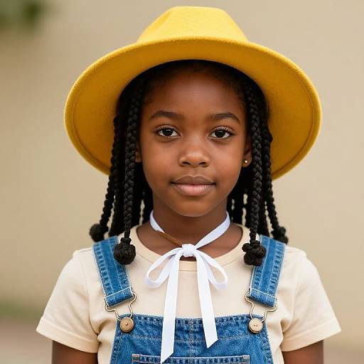 African American Girl with Braids