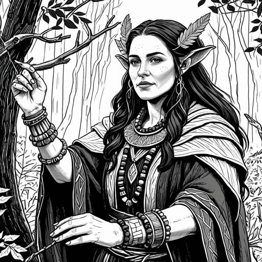 Nature Druid Teaching a Magic Class