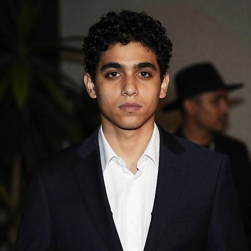 Young Man in Dark Suit Portrait