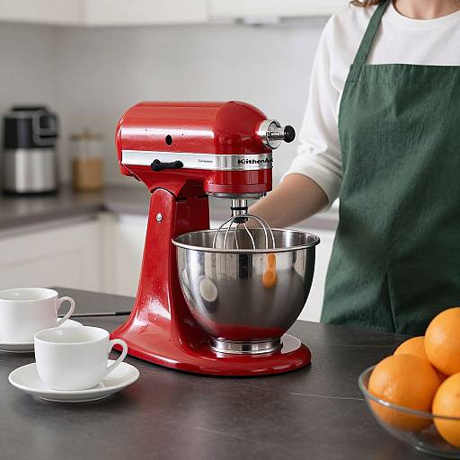 Vibrant Red KitchenAid Mixer Scene