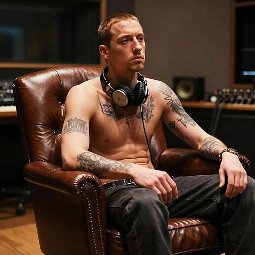 Eminem in Vintage Studio Chair
